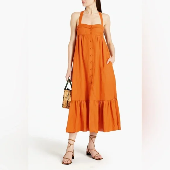 strapless open back dress Sandro Dress - Tangerine, AU/UK 12